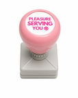 "Pleasure Serving You :)" Server Stamp