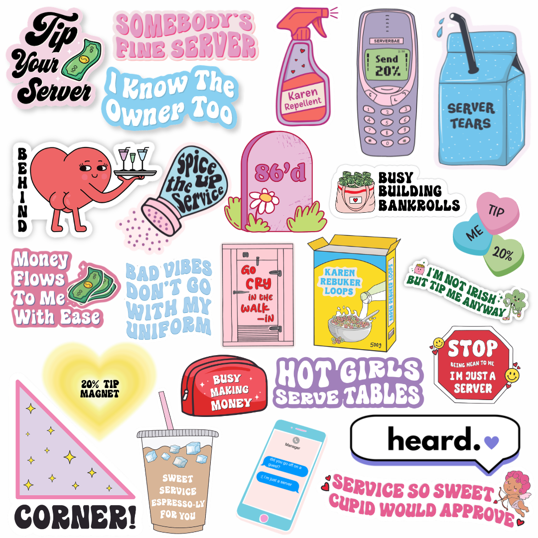 Top 25 ServerBae sticker bundle with 25 server stickers
