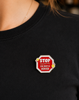 "Stop Being Mean To Me - I'm Just A Server" Enamel Pin