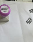 "Pleasure Serving You <3" Server Stamp